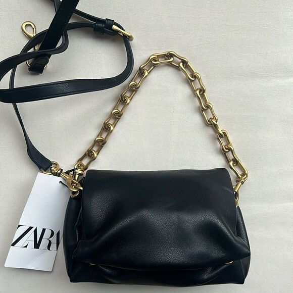 Zara Puff chunky chain Shoulder Bag - Picture 2 of 16